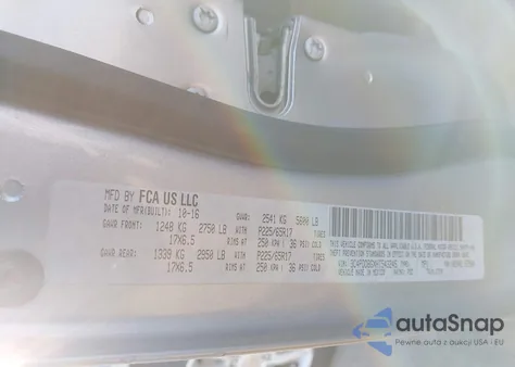 2017 Dodge Journey Sxt Awd z USA, uszkodzony, nr VIN 3C4PDDBGXHT543245